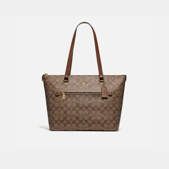Coach Gallery Tote In Signature Canvas - Picture 1 of 3